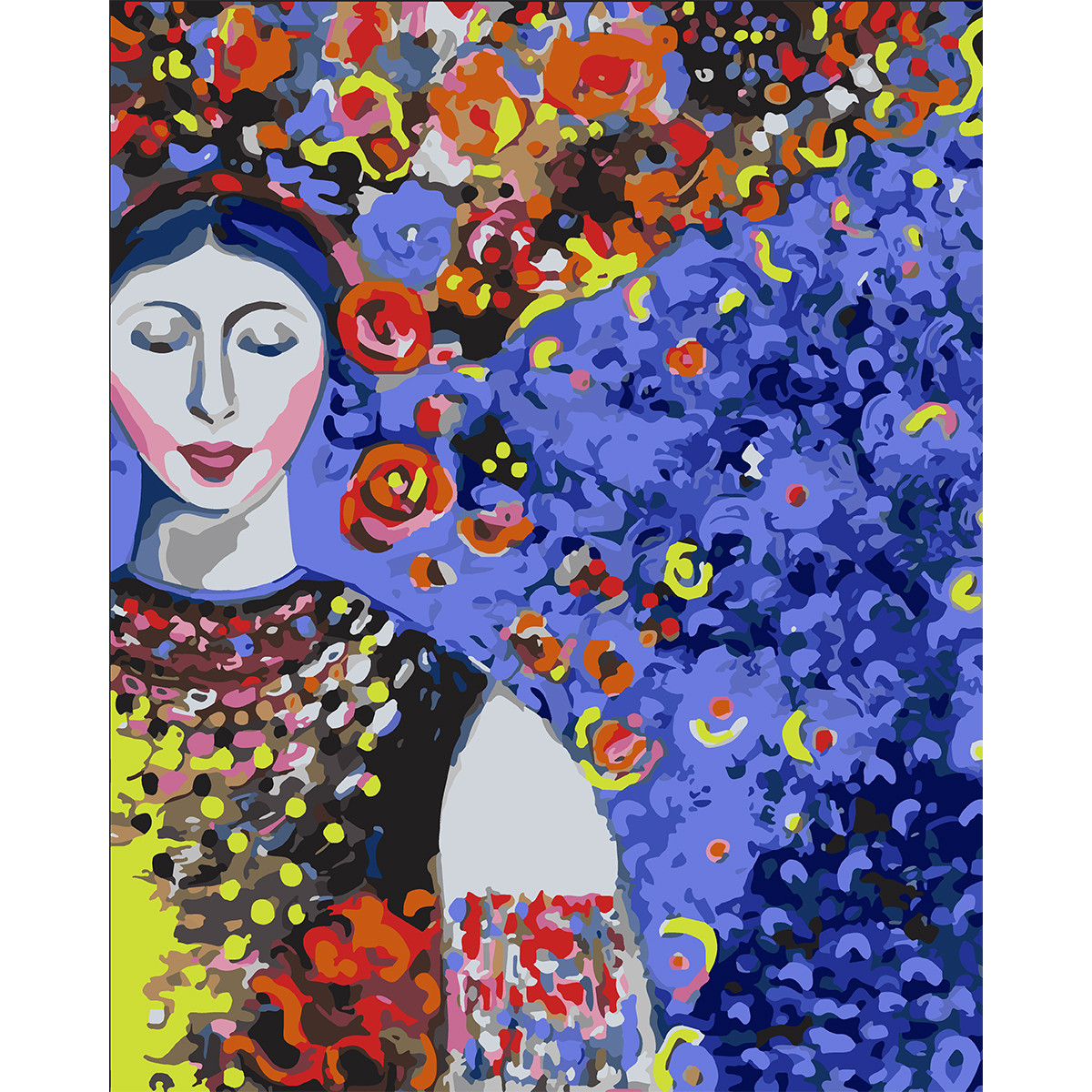 Набір, картина за номерами "Чарівна українка", 40*50 см., SANTI