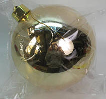 Новорічна куля Novogod'ko, пластик, 25cм, золото, глянець