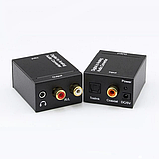 Аудіо конвертер декодер звуку з цифрового оптичного Toslink S/PDIF оптичного в аналоговий 2.0 стерео ЦАП (PC-1), фото 3