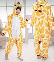 Велюровая пижама кигуруми жирафчик