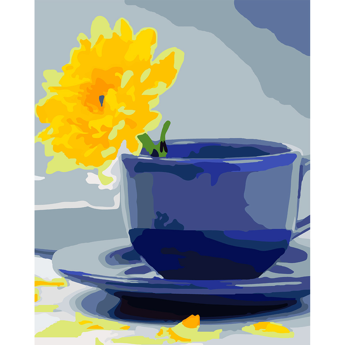 Набір, картина за номерами "Подумки з Україною", 40*50 см., SANTI