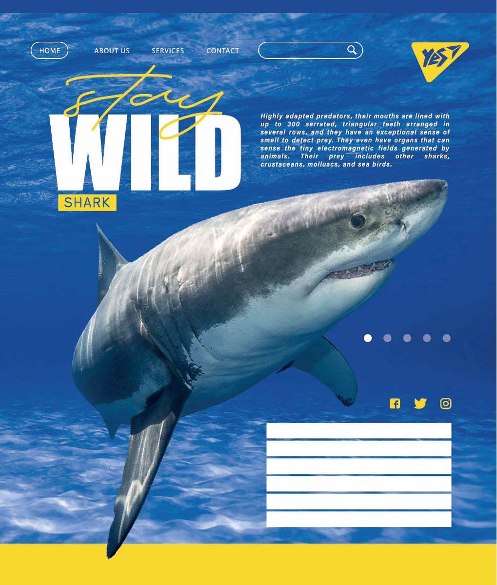А5/48 лін. YES Stay wild, зошит дя записів