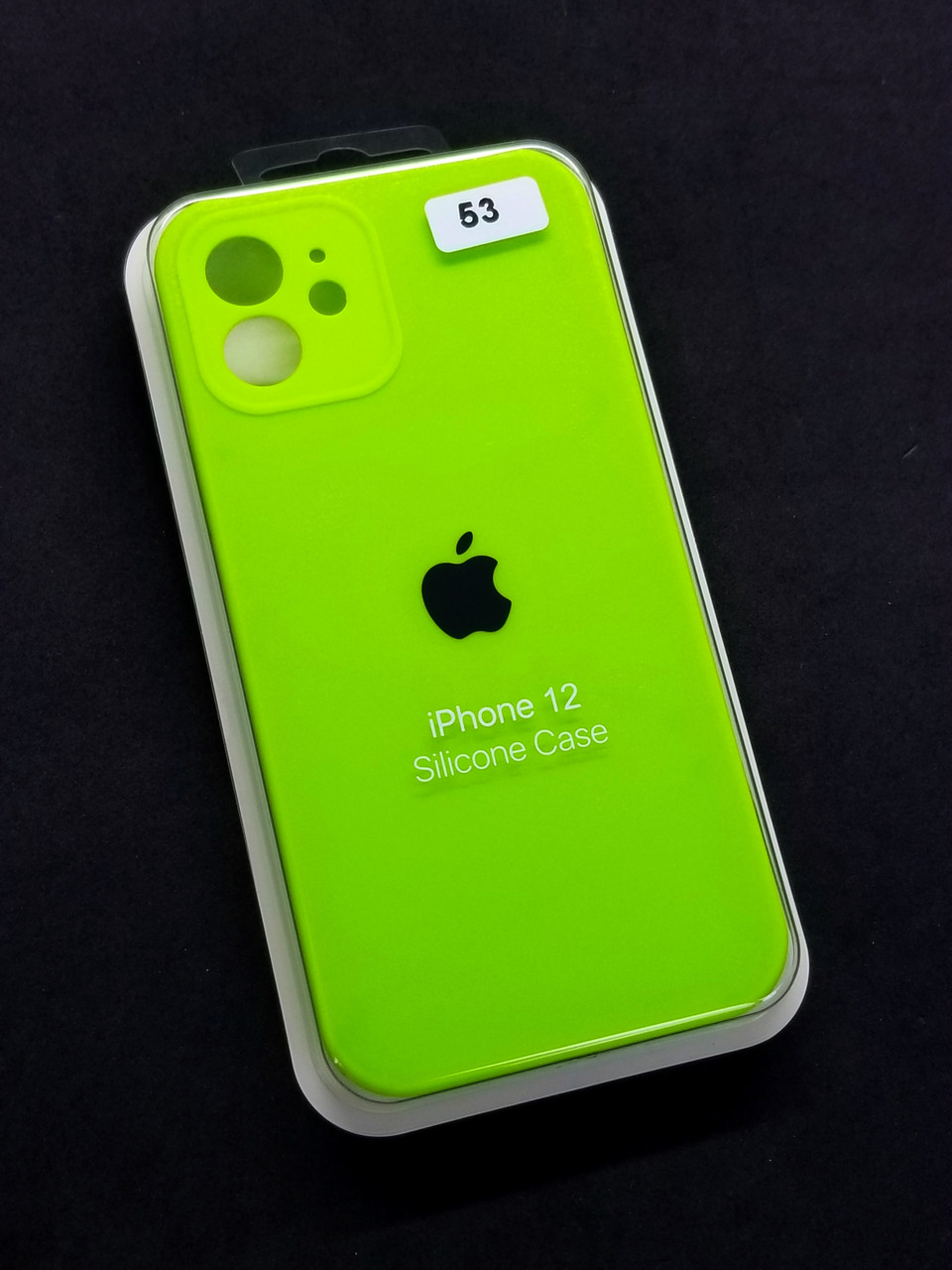 Чохол для телефону iPhone 12 Silicone Case original FULL Camera №53 neon green (4you)