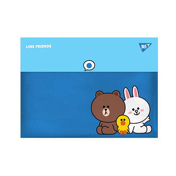 Папка-конверт YES A4 на кнопці "Line Friends" 492080