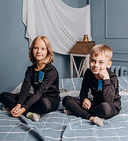 Дитяча термобілизна Columbia чорна на флісі для дітей до -32 °C тепла термобілизна для хлопчиків і дівчаток