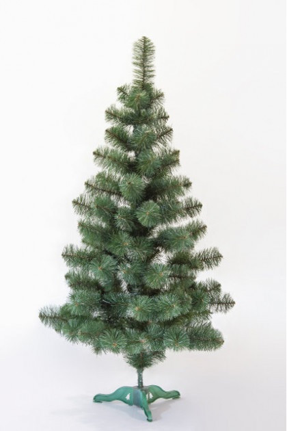 KM70112 Штучна Ялинка Принцеса зелена з білими кінчиками 2,1 м