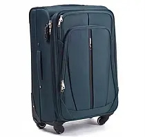 Валіза Wings 1706 тканинна Мала (S) на 4 колесах Зелена