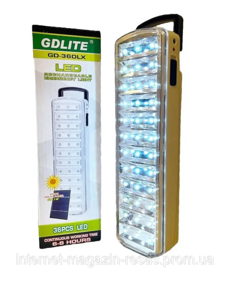 Светодиодный Переносной Фонарь, Светильник с Аккумулятором GDLite GD ...