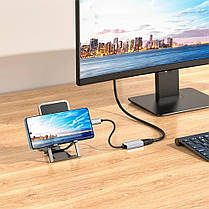 Конвертер адаптер (відео + аудіо) Hoco UA20 Type C - HDMI 4K (99143), фото 6