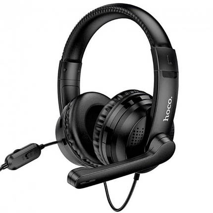 Навушники дротові ігрові HOCO W103 з мікрофоном Black (99187), фото 1