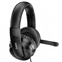 Навушники дротові ігрові HOCO W103 з мікрофоном Black (99187), фото 3