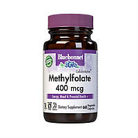 Метилфолат (B9) 400мкг, Cellular Active, Methylfolate, Bluebonnet Nutrition, 60 вегетаріанських капсул