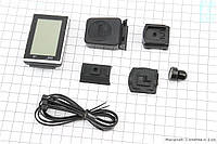 Велокомпьютер 15-функций, беспроводной, 1.9 " дисплей, влагозащитный, чёрно-серый JY-M19-CW (без батареек)
