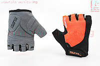Перчатки без пальцев XS с гелевыми вставками под ладонь, чёрно-оранжевые SBG-1457 (408173)