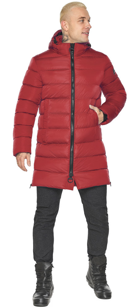Бордова куртка чоловіча з теплою підкладкою модель 49032 50 (L)