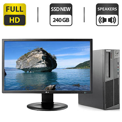 Комплект Core i3-3240 2 ядра 3.4GHz/8 GB DDR3/240GB SSD NEW/HD Graphics 2500+Монітор LG 24" (1920x1080) IPS, фото 1