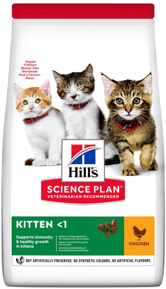 Сухий корм для кошенят і кішок у період вагітності та годування груддю Hill's Science Plan Kitten з куркою 1,5