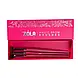 Набір пензлів ZOLA MAGIC BROW BRUSHES для фарбування брів, малиновий, фото 3