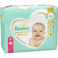 Памперси Pampers Premium Care 4, вага 9-14 кг, 34 шт., підгузники памперс преміум кеа (8001090379368) DL