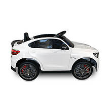 Дитяча машина на акумуляторі Just Drive BM-X1. 2 мотори по 30 Вт, MP3, 6 км/год. Білий, фото 4
