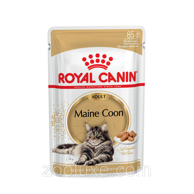 Royal Canin Maine Coon Adult 85 г/Роял Канін Мейн Кун Едалт 85 г — вологий корм для кішок паучі