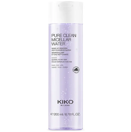 Міцелярна вода Kiko Milano Pure Clean Micellar Water Normal & Dry 200 мл, фото 1
