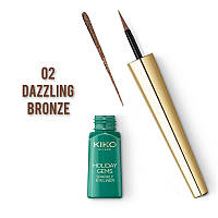 Подводка для глаз Kiko Milano Holiday Gems Sparkly Eyeliner №03 Dazzling Bronze 3,7 мл (20801Gu)