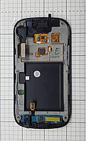 LCD дисплей Samsung i9020 Google Nexus S с сенсором и рамкой Super AMOLED черный Original