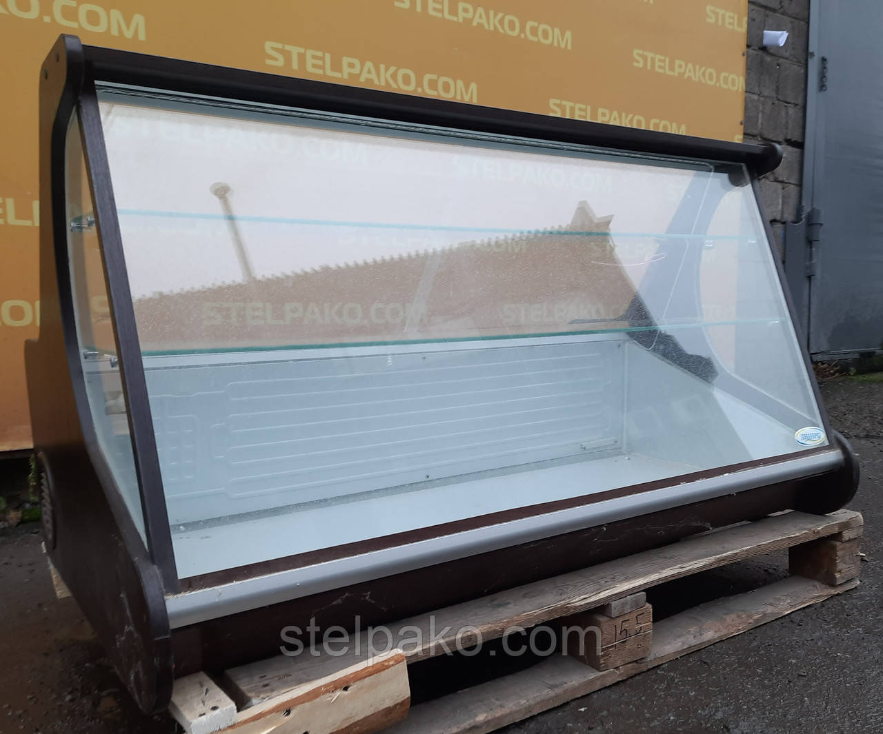 Холодильна настільна вітрина «ДНІПРОторг» 1.3 м., (Україна), з 2 скляними полицями, Б/у, фото 1