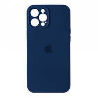 Чохол накладка бампер для Apple iPhone 12 Pro Айфон (6,1 дюймов) Silicone Case Синій (deep navy) Full Camera