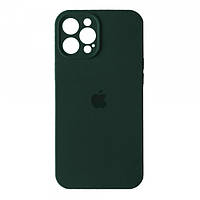 Чохол бампер накладка Apple iPhone 12 Pro Max Айфон (6,7) Silicone Case Колір Зелений cyprus green Full Camera