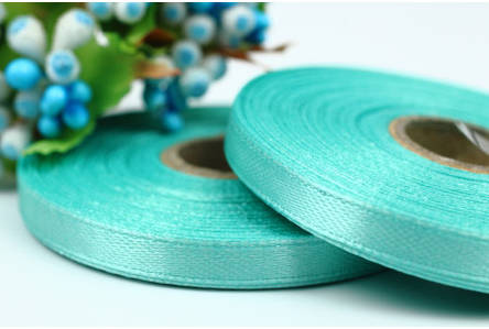 Атласна стрічка 6 мм (23 м.) тіфані (світлий відтінок), фото 2