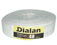 Кабель коаксиальный Dialan RG6U 48W CCS 1.02 mm White 100 м (K_D_RG6U-48W)