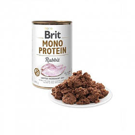 Вологий корм Brit Mono Protein Dog 400 г йоз кроликом для собак (8595602555376)