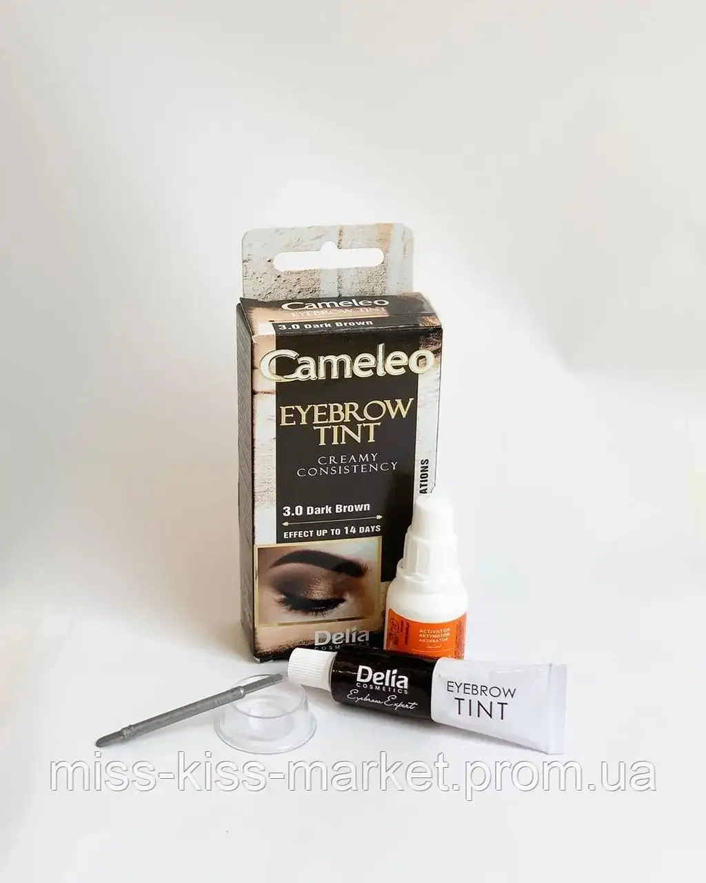 Крем-краска для бровей, темно-коричневая Delia Eyebrow Tint Cream Cameleo 3.0 Dark Brown - фото 1 - id-p1714798812