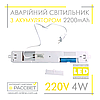 Акумуляторний LED світильник Vito Alina 4W 300Lm 60LED 6500K 3.7V 2200mAH Li-ion (аварійний) світлодіодний, фото 2