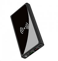 Повер банк бездротовий XO PR141 10000mAh QC 22.5W + PD 20W 2USB/PD/Type-C/Micro чорний