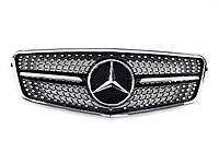 Решетка радиатора на Mercedes E-Class W212 2009-2013 год Diamond Black