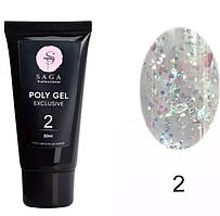 Полігель Saga Professional Exclusive Poly Gel 30 мл № 2