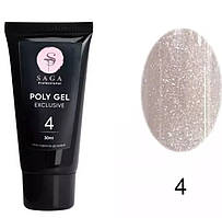 Полігель Saga Professional Exclusive Poly Gel 30 мл № 4