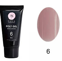 Полігель Saga Professional Exclusive Poly Gel 30 мл № 6