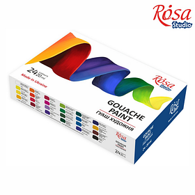 Гуаш "ROSA Studio" 24 кольори по 20мол.
