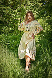 Жовте лляне плаття вишиванка, арт. 4548-коротке, фото 3