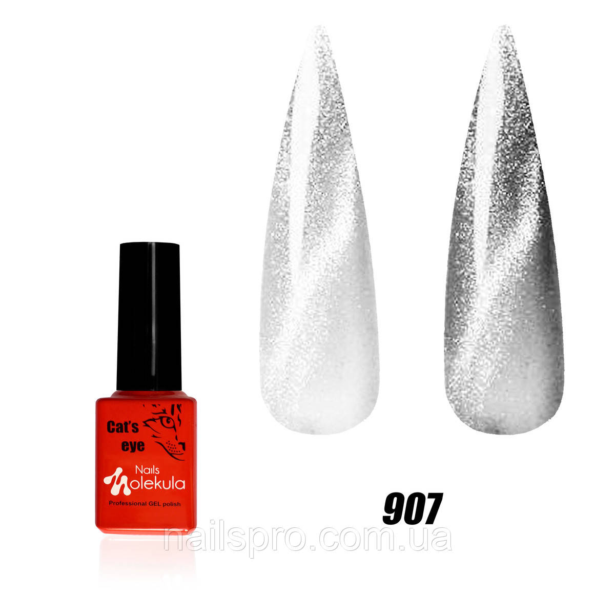 Гель-лак для нігтів Nails Molekula 9D Cat's Eye 6 мл №907