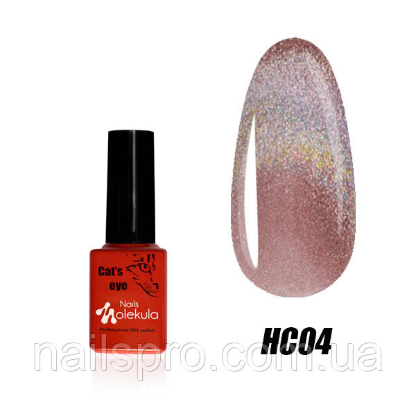 Гель-лак для нігтів Nails Molekula Holographic Cat`s Eye 6 мл № HC04