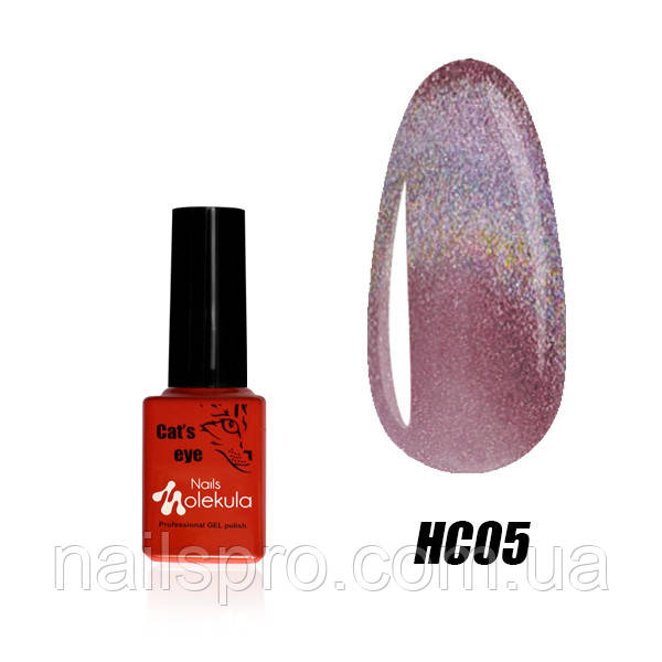Гель-лак для нігтів Nails Molekula Holographic Cat`s Eye 6 мл № HC05