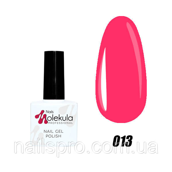 Гель-лак для нігтів Nails Molekula Gel Polish № 13 Яскраво-рожевий неон