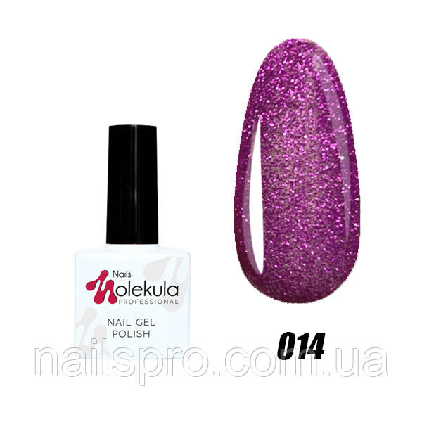 Гель-лак для нігтів Nails Molekula Gel Polish № 14 Бузкове мерехтіння