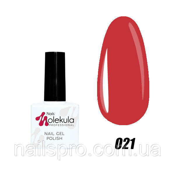 Гель-лак для нігтів Nails Molekula Gel Polish № 21 Червоно-цегляний