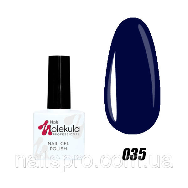 Гель-лак для нігтів Nails Molekula Gel Polish №35 Темно-синій перламутр